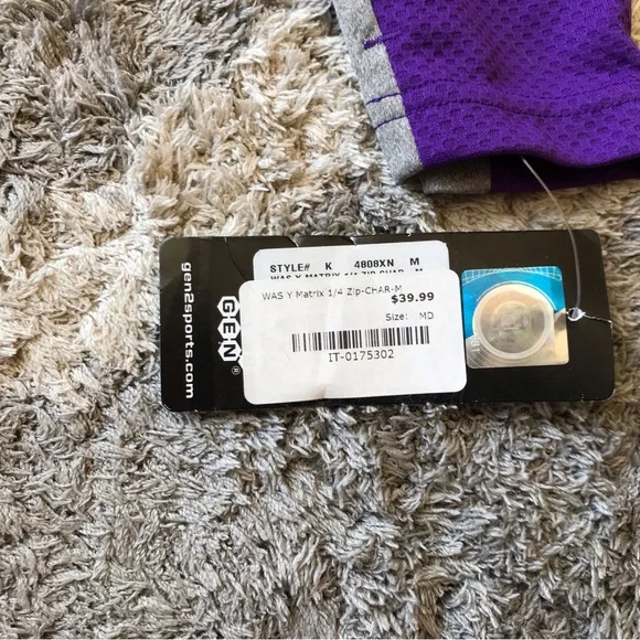 NWT University of Washington Huskies 1/4 zip Size Youth Medium - Picture 5 of 5